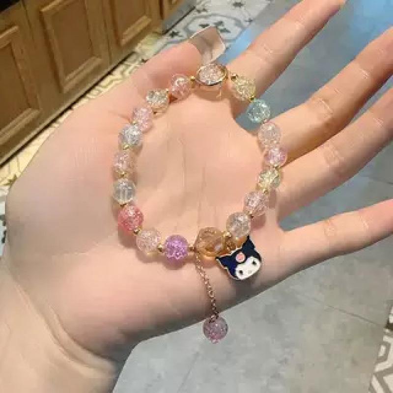 Colorful Crystal Beaded Fishtail Bracelet: Sweet, Fairy-Inspired Gift for Best Friend or Girlfriend - Perfect for May Day Outings