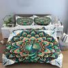 Peacock Mandala Wall Decor Set Soft Comfortable Duvet Cover Bedding Set Included 1*Duvet Cover & 2*Pillowcases, Gift