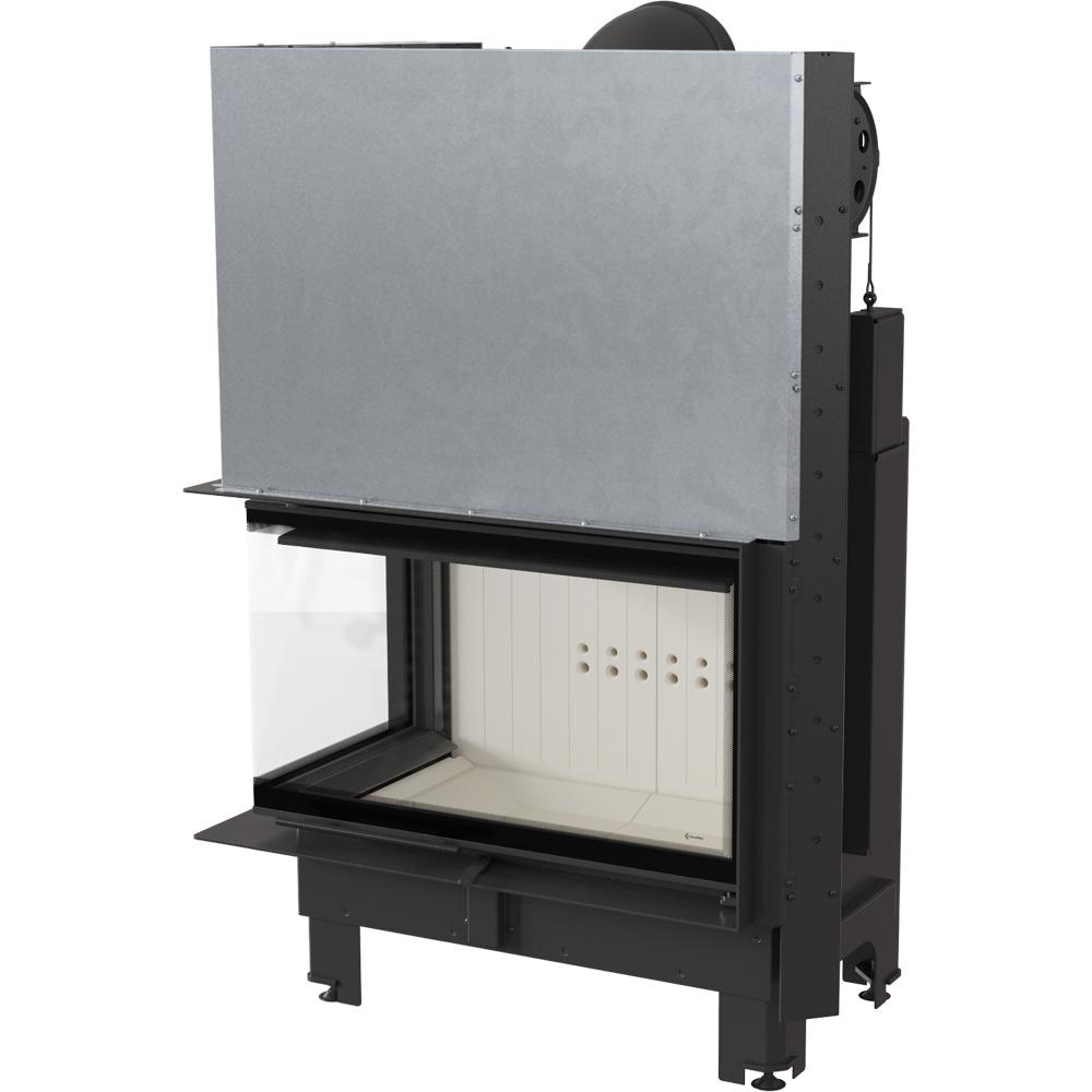 Steel fireplace KRATKI MBO left 15 kW Ø 200 Lift-up