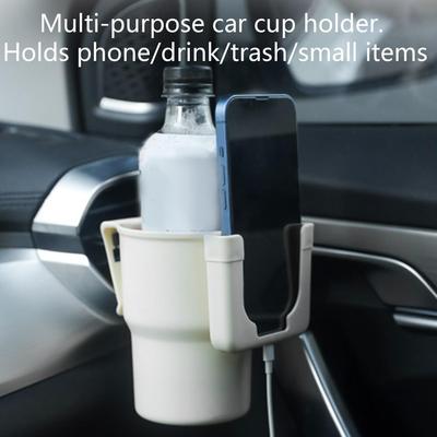 Multi-functional Portable Car Bottle Holder with Air Vent Car Bottle Organizer Extender Trash Can Beverage Holder