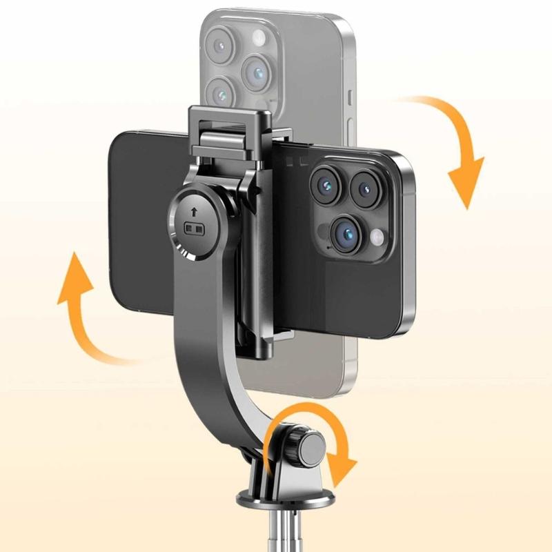 Mobilní video stabilizátor Kompatibilní s Bluetooth Selfie tyč Stativ Stabilizátor Pro chytrý telefon Vertikální držák