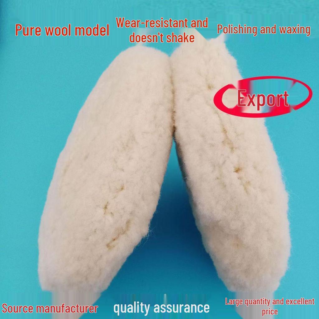 Dual-Sided Wool Polishing Disc for Car Mirrors and Waxing