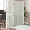 VidaXL Room Divider 3 Panels, Room Separator, Privacy Screen, Screen Bedroom Living Room, White Wood 358669
