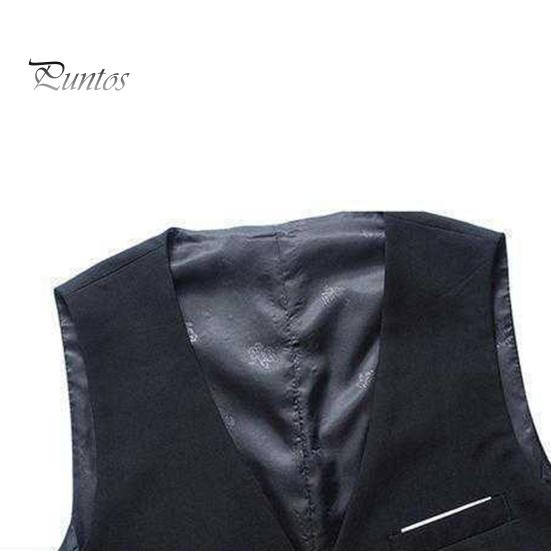 Herren Anzugweste V-Ausschnitt Ärmellos Einreihig Slim Fit Business Weste Einfarbig Formelle Kleidung Weste