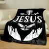 Jesus Cross Dove Blanket  Printed Blanket for Living Room Bed Couch Lunch Break Soft Cozy Blanket for Friend's Festival Gift