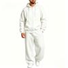 Men's Casual Tracksuit Set Hooded Full Zip Long Sleeve Hoodie Wide Leg Pants Solid Color
