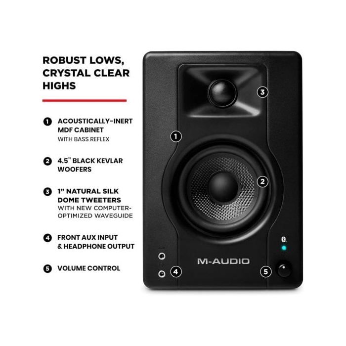 M AUDIO BX4 D4 BT (la paire) Enceinte de monitoring