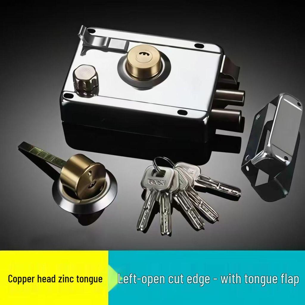 Universal Stainless Steel Anti-theft Door Lock for Bedroom, Dormitory, or Main Door