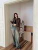 American Retro Distressed Coffee Brown PU Leather Short Jacket - Spring 2025 Hot Girl Stand Collar Versatile Design.