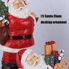 Christmas Figurine Figure Decors Resin Santa Clauses Statue Christmas Decorative Figurine Table Centerpieces for Holiday