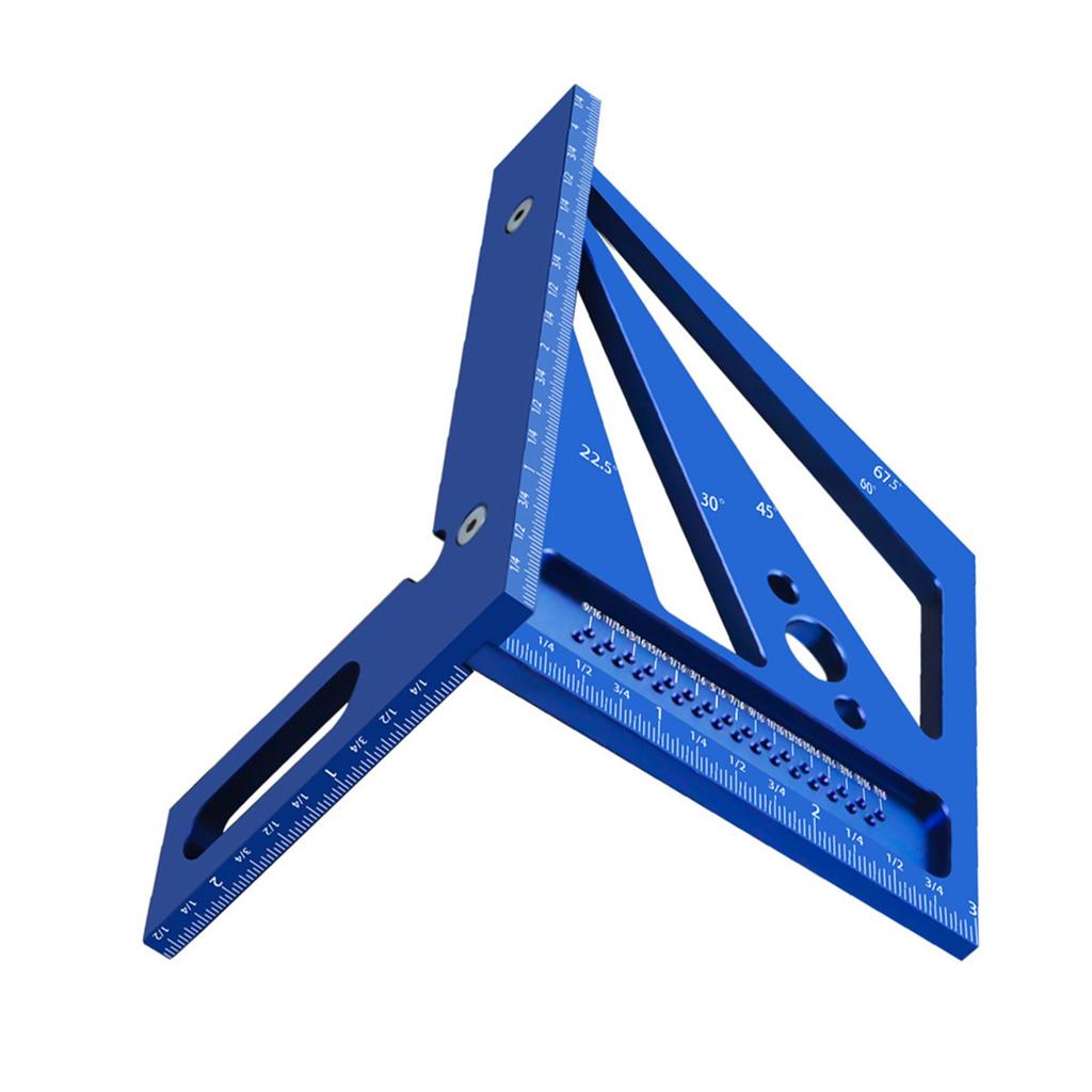 Upgrade Holzbearbeitungs-Messlineal Metrisch Zoll 3D Mehrwinkel-Aluminiumlegierung 22,5 30 45 60 67,5 90 Grad Winkelquadrat