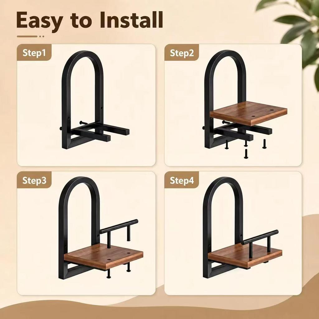 Wall-Mounted Multi-Layer Plant Stand: Succulent & Herb Shelf for Balcony or Indoor Display
