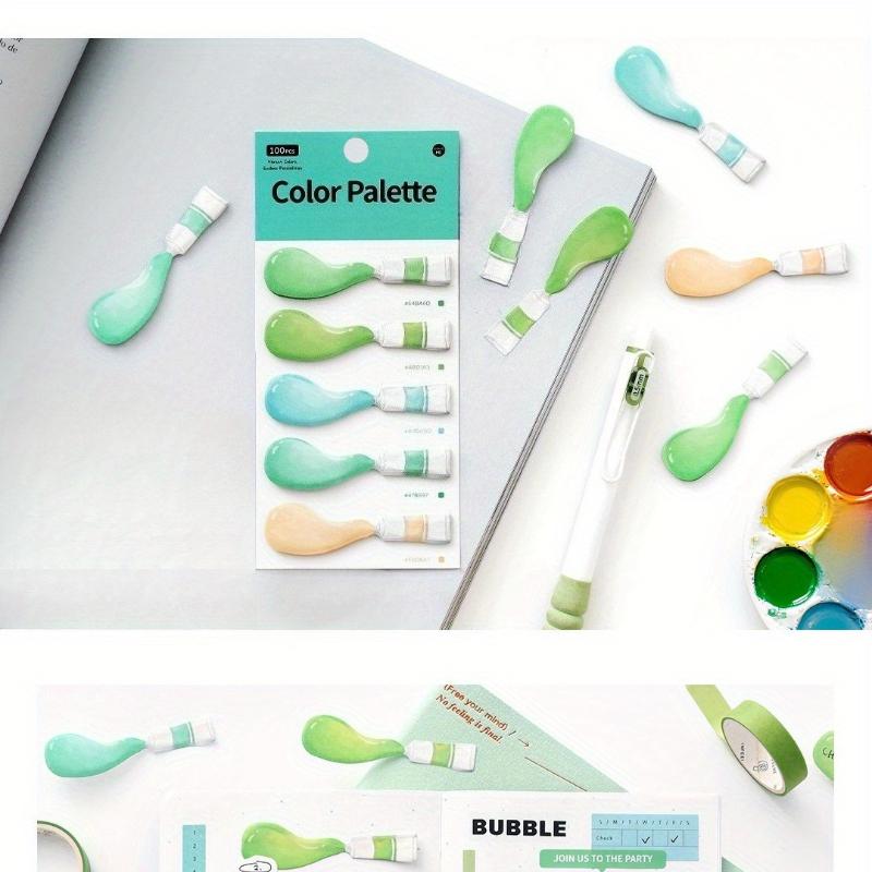 

Palette Series: Minimalist Style Watercolor Sticky Notes with Fun Patterns and Handwriting Space, Multi-color for Labeling, Notes, and Reminders