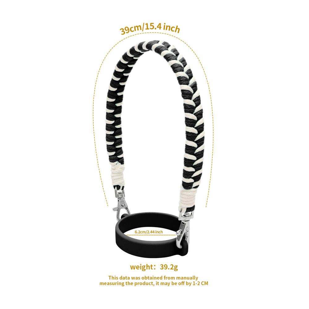 Hand-woven For 40oz Handle Cup Food Grade Thickened Silicone Ring For Stanley Sports Water Cup Strap Key Ring