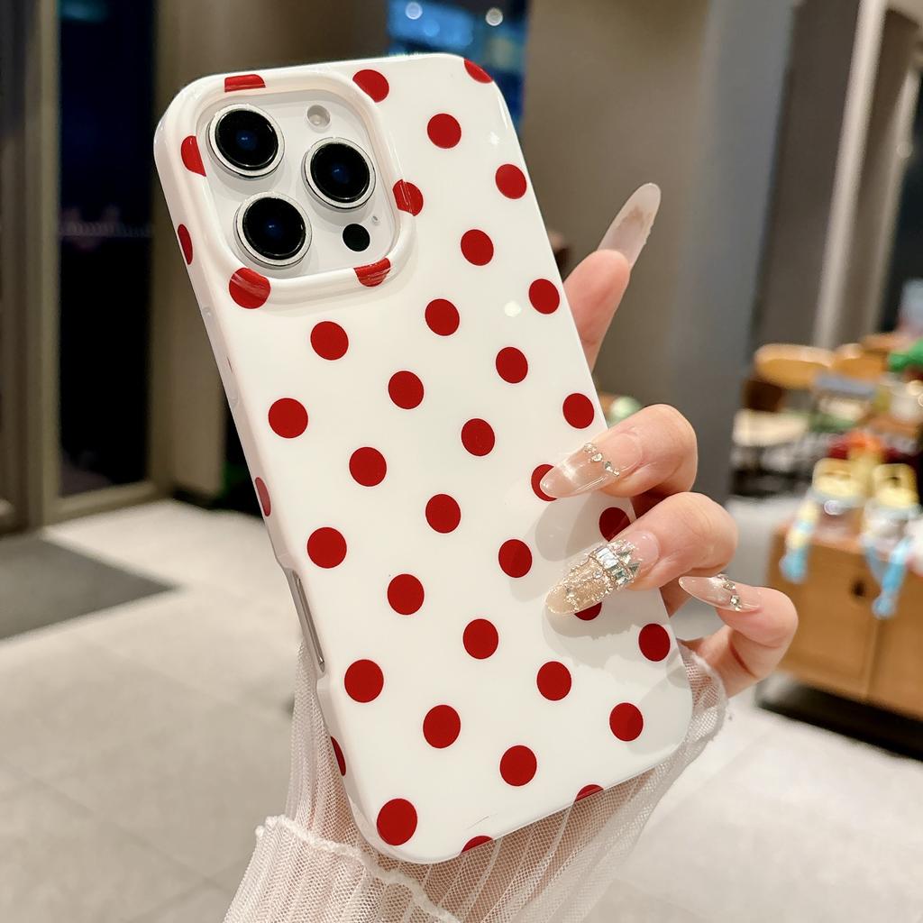Shockproof Polka Dot Pattern Soft TPU Phone Case For iPhone 17 16 15 14 13 17 Pro Max Plus Slim Cute Protection Cover Funda