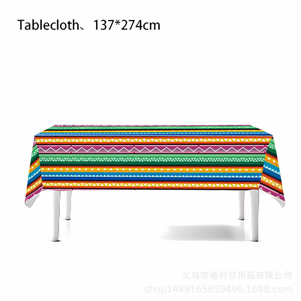 Mexican Party Supplies Carnival Carnival Independent Paper Plates Paper Cups Tissue Tablecloths Atmosphere Decorative Supplies
