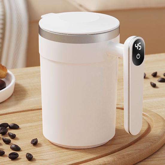 Automatic Magnetic Stirring Mug Rechargeable Blender Cup with Detachable Stirrer Portable Electric Mixing Mug for Hot Chocolate Protein Shakes Coffee