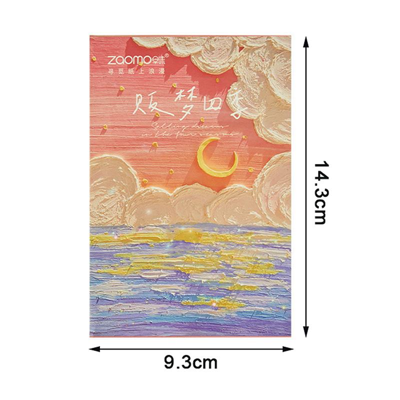 30 Oil Painting Postcards, Art Greeting Cards, Layered Art Greeting Cards, Flower And Grass Mountain Butterfly Moon