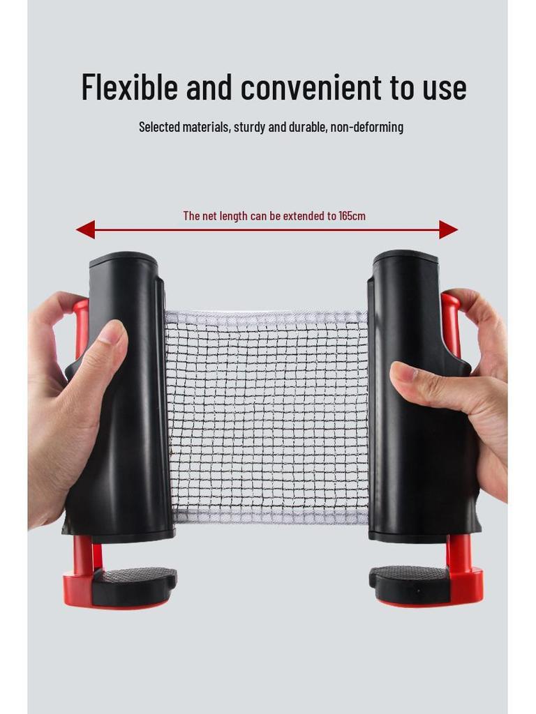 Portable Retractable Table Tennis Net and Stand for Rackets and Tables
