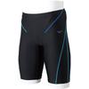Stroke One Half Spats N2JBA601 Fitness Swimwear for the Gym Men's (Inseam 23cm) Black/Blue,