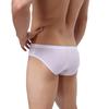 Sexy Men's Underwear Solid Color Mid Rise Ice Silk Briefs Elastic Underpants