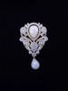 Droplet Style Brooch Simulation Pearl Coat Dress Accessories