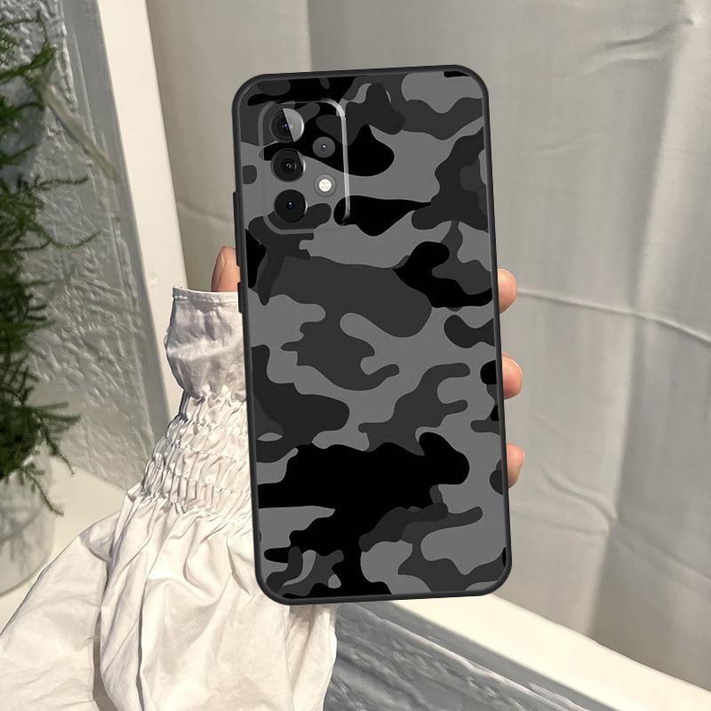 Military Army Camouflage Pattern Case For Samsung Galaxy A16 A36 A56 A06 A13 A53 A33 A23 A55 A35 A17 A54 A34 A14 A52 A32 A15