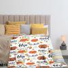 Halloween & Autumn Pumpkin Theme Throw Blanket – Perfect for Thanksgiving, Couch, Bed, Car, Home, Camping, All-Season Use