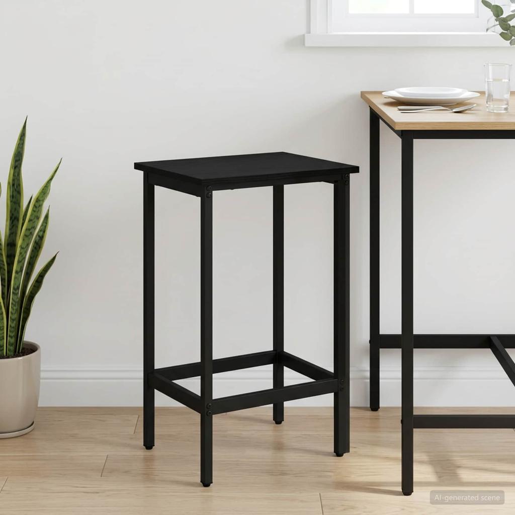 Bar Stool Black Oak 40 X 32 X 64 Cm Engineered Wood