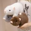 Simulation Mouse Plush Toy Lifelike Rat Pillow Cushion Mice Stuffed Animal Funny Doll Room Decor Creative Birthday Xmas Gifts
