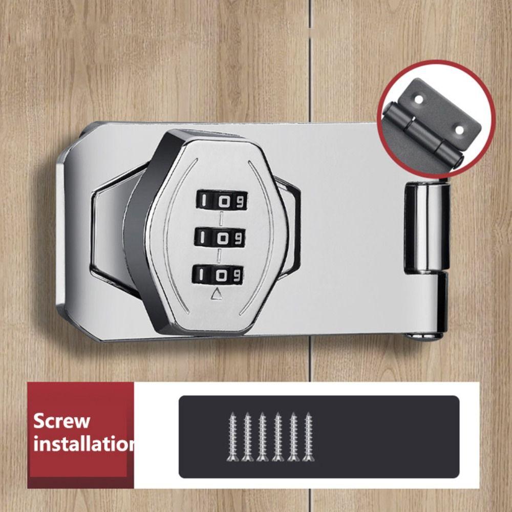 Easy To Install Rotary Hasp Locks Keyless Combination Password Lock Password Door Lock  Household