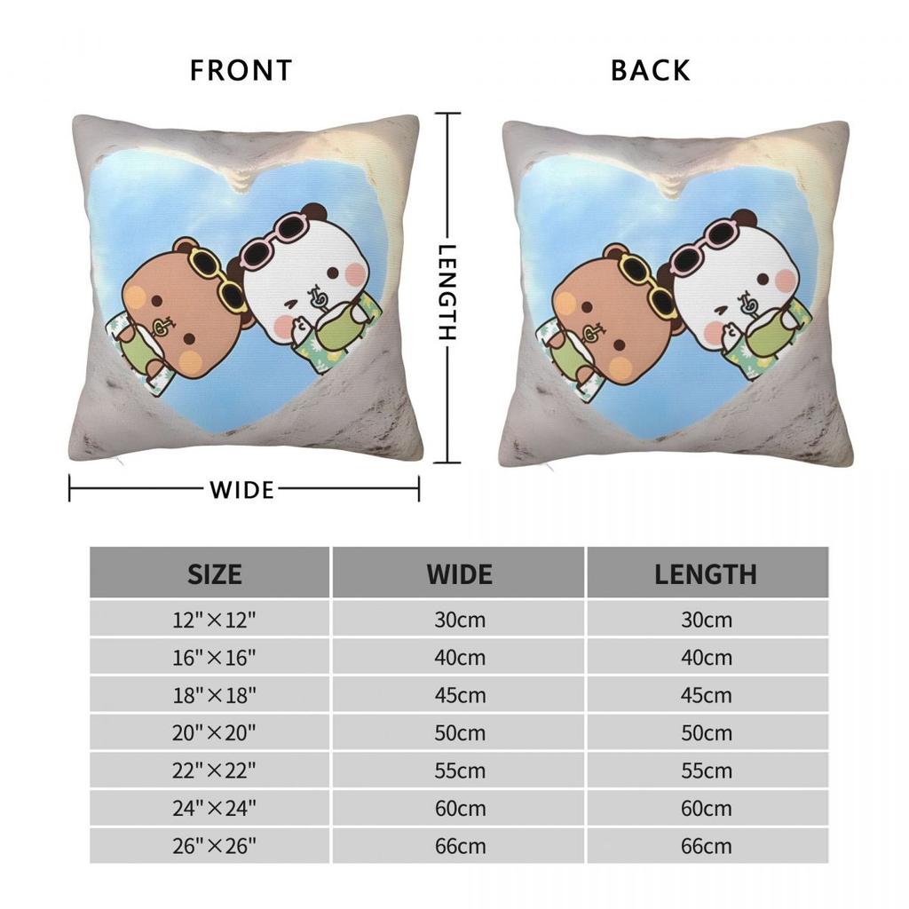 Bubu And Dudu Kawaill Couple Bears Pillowcases Merch Soft Cushion Cover Decoration Throw Pillow Case Cover Home Multi-Size