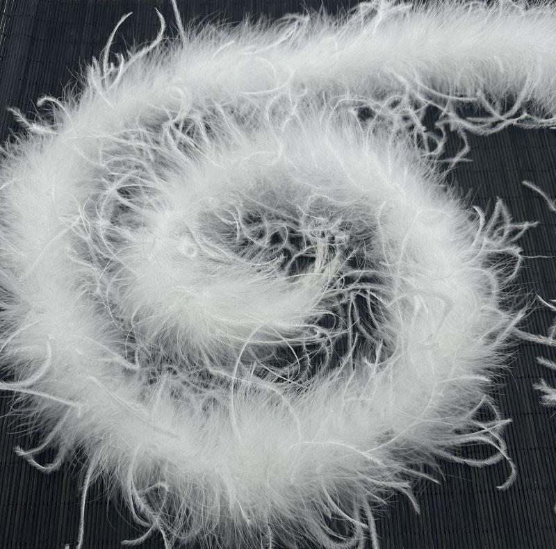 DIY 1 Ply Ostrich Feathers Boa 2Meters Shawl for Party Lady Dress Decoration Scarf Clothing DIY