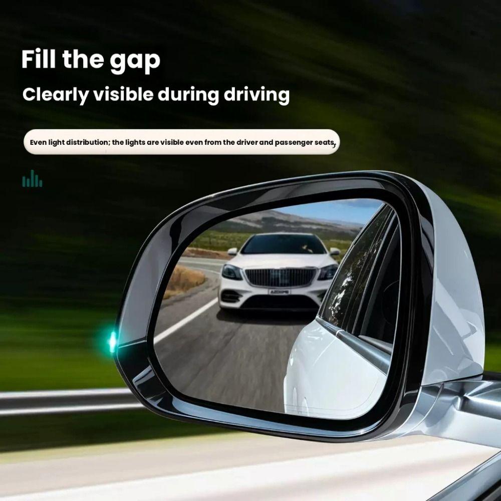 2PCS Universal Turn Signal Blinker Lamp Blue LED Car Rearview Mirror Light Auto Accessory