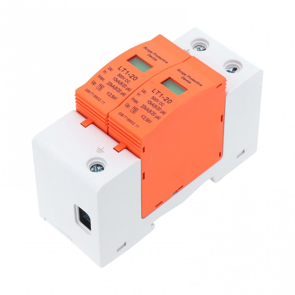 2P Überspannungsschutzgerät 20KA DC 500V 1000V Niederspannung für PV-Systeme