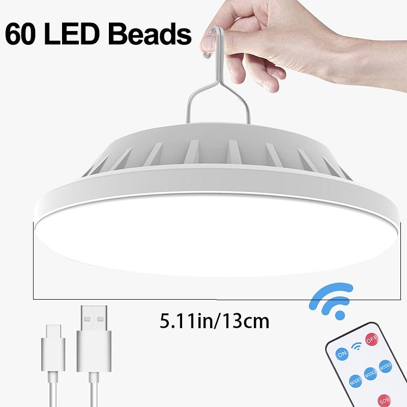 1PC Solar Camping Lantern w/ Power Bank & Remote, Rechargeable Outdoor Flashlight,Emergency Lamp | Christmas Ideal Gifts for Men