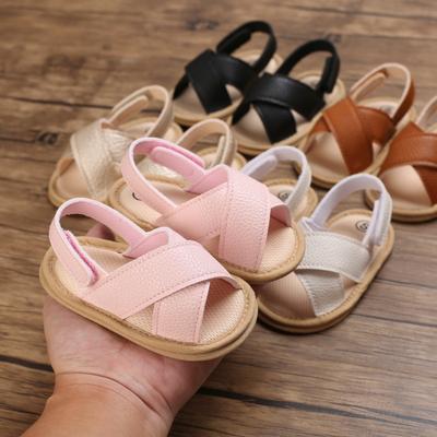 Summer 0-1 Years Old Male and Female Baby Toddler Shoes Soft Cloth Bottom Baby Shoes Breathable Sandals