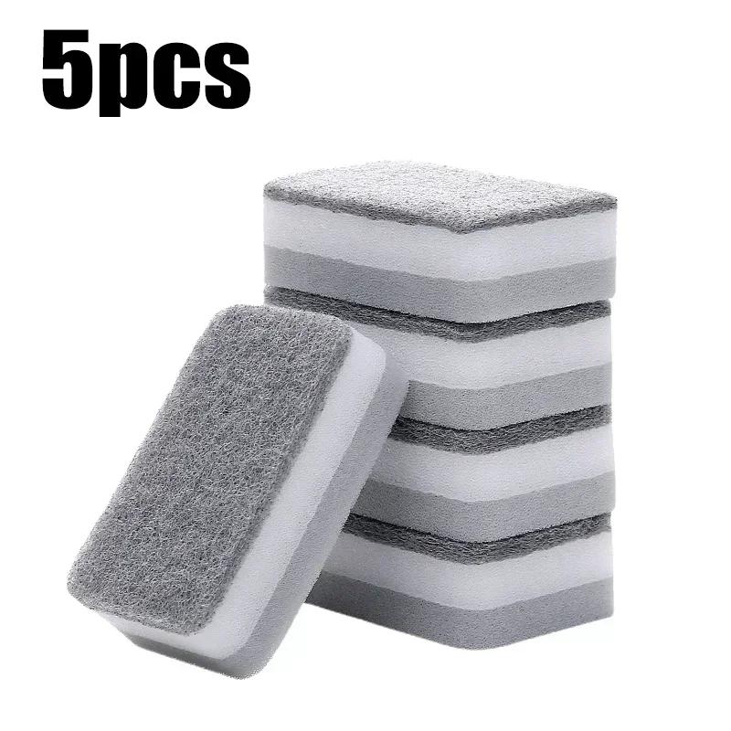 

5/10pcs Double Sided Dishwashing Sponge Durable No Scratch Super Absorbent Household Kitchen Sponge Brush Cleaning Tool