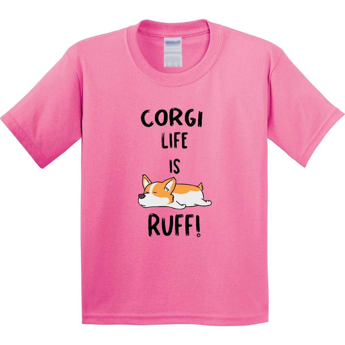 Inktastic Corgi Life Is Rough Youth T-Shirt Animals Dogs Lover Puppy Pup Cute 130