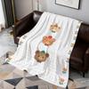 Cute Bear Birthday Art Cartoon kid soft warm plush blanket for dorm sofa living room pet hogar bedroom gift nap home Flannel