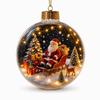 Acrylic Clear Christmas Bauble Hanging LED Lighted Christmas Spherical Pendant  Christmas Tree