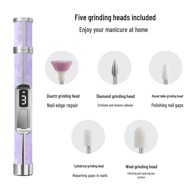 Tragbare elektrische Nagel Schleif- und Poliermaschine für Maniküre und Entfernung abgestorbener Haut