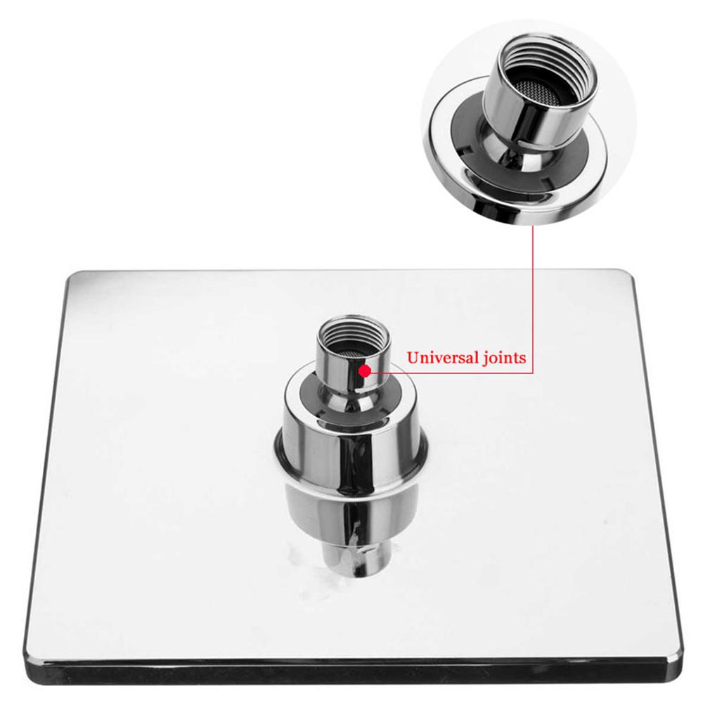 8 Inch Square Shower Head ABS Plastic Single Spray Touch Clean Easy To Install Luxury Rainfall Shower SPA Bathroom Accessories