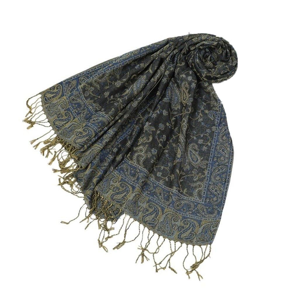 Ethnic Style Sunscreen Shawl Sun Protection Cashmere Scarf Soft Paisley Shawl  Travel