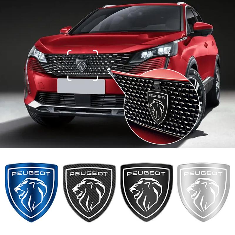 3D Metal Car Front Hood Badge Auto Grill Emblem Logo Grille Decal for Peugeot 508 y 4008 5008 3008 308 408 Car Styling Accessories