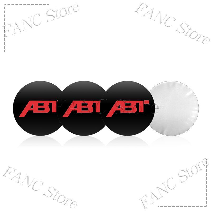 4Pcs 56/60mm ABT Emblem Car Wheel Center Hub Cap Rim Refit Dust-proof Badge Covers Sticker For Universal Car Styling Accessories
