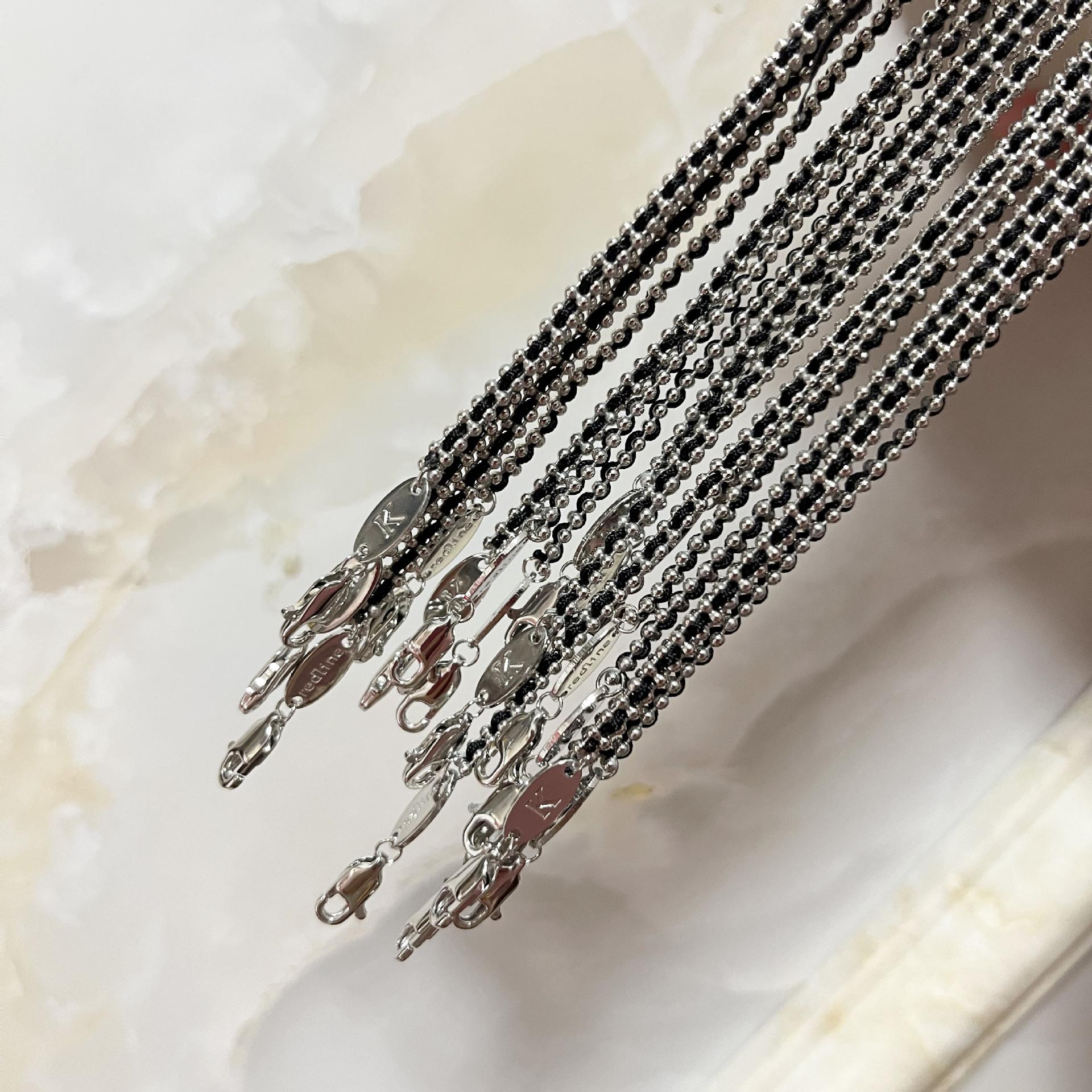 Браслет Плетеный Посеребренный Высококачественный Легкая Роскошь Универсальный Парный Браслет