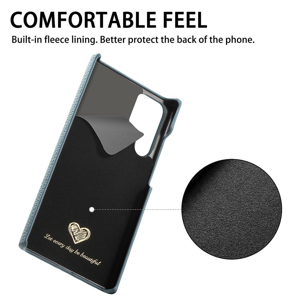 Y1 For Samsung Galaxy S22 Ultra 5G Slim Case Litchi Texture PU+PC Phone Cover