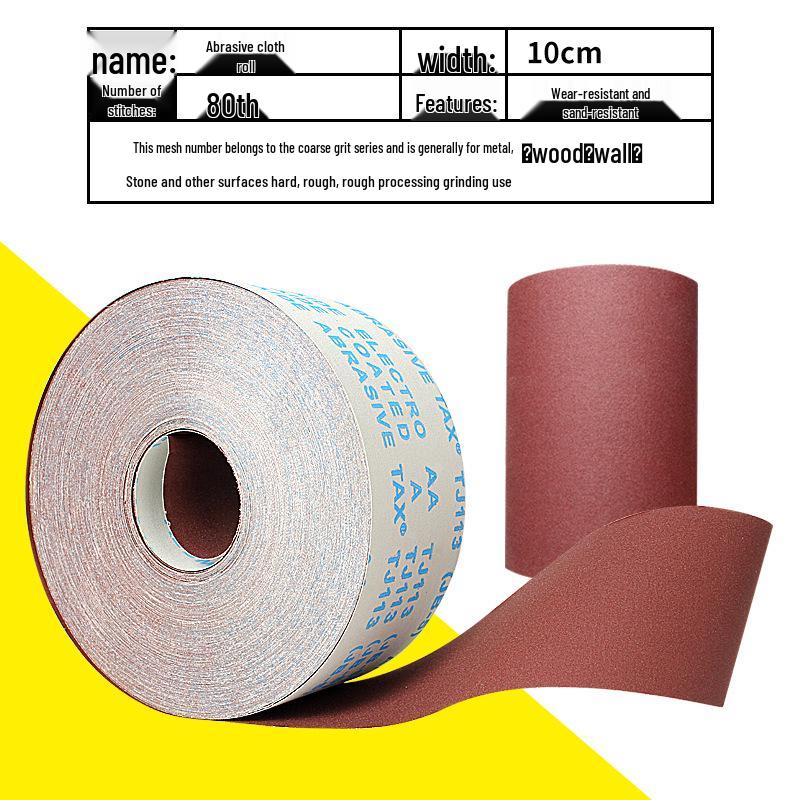 800 Grit Tearable Sanding Belt Roll for Woodworking, Metal, and Walls