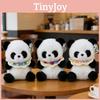 Panda-Plüschtier mit Schal und Pullover, Dekoration für Kinder und Sammler
